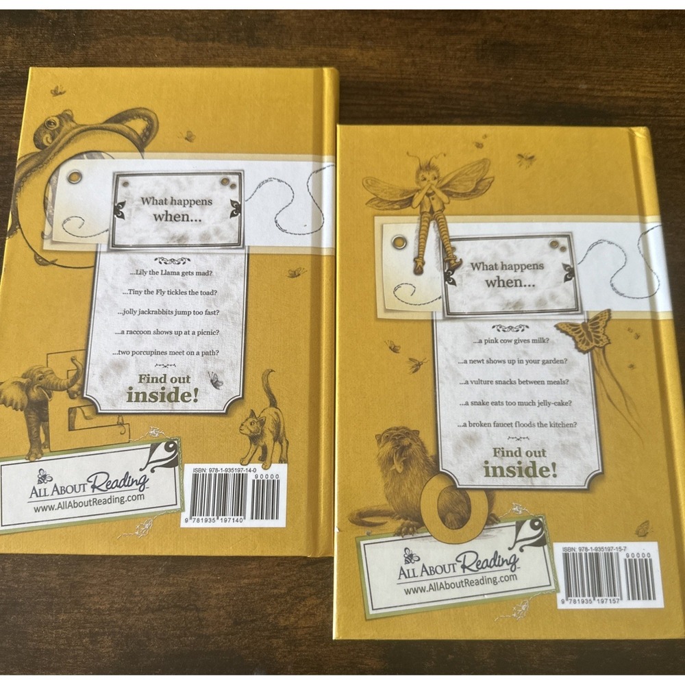 All About Reading Pre-reading Vol 1 & 2 Zigzag Zebra Lizard Lou Hardcover Books - Picture 2 of 3
